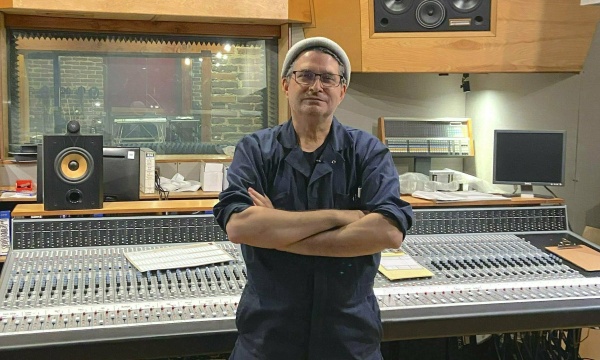 Steve Albini in his Electrical Audio studios in Chicago in 2023.