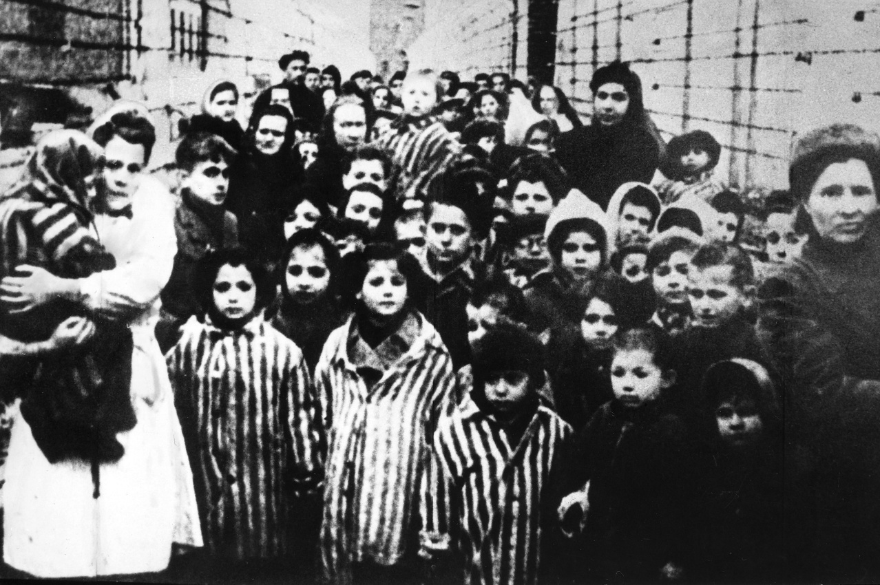 Surviving children of the Auschwitz concentration camp, one of the camps the Nazis had set up to exterminate Jews and kill millions of others. Research into the appropriate way to "re-feed" those who've experienced starvation was prompted by the deaths of camp survivors after liberation.
